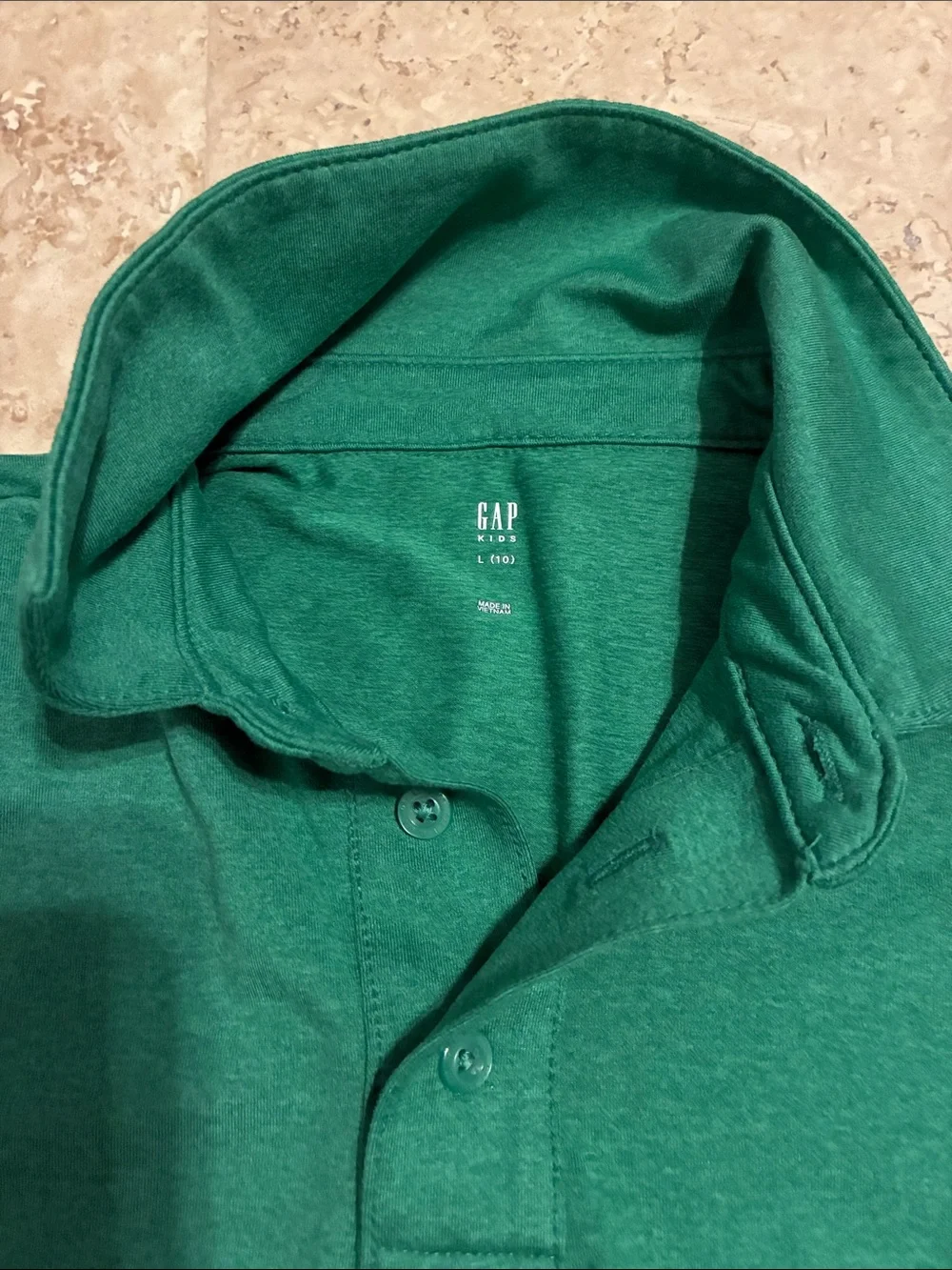 GAP boys Green Short-Sleeve Polo Shirt